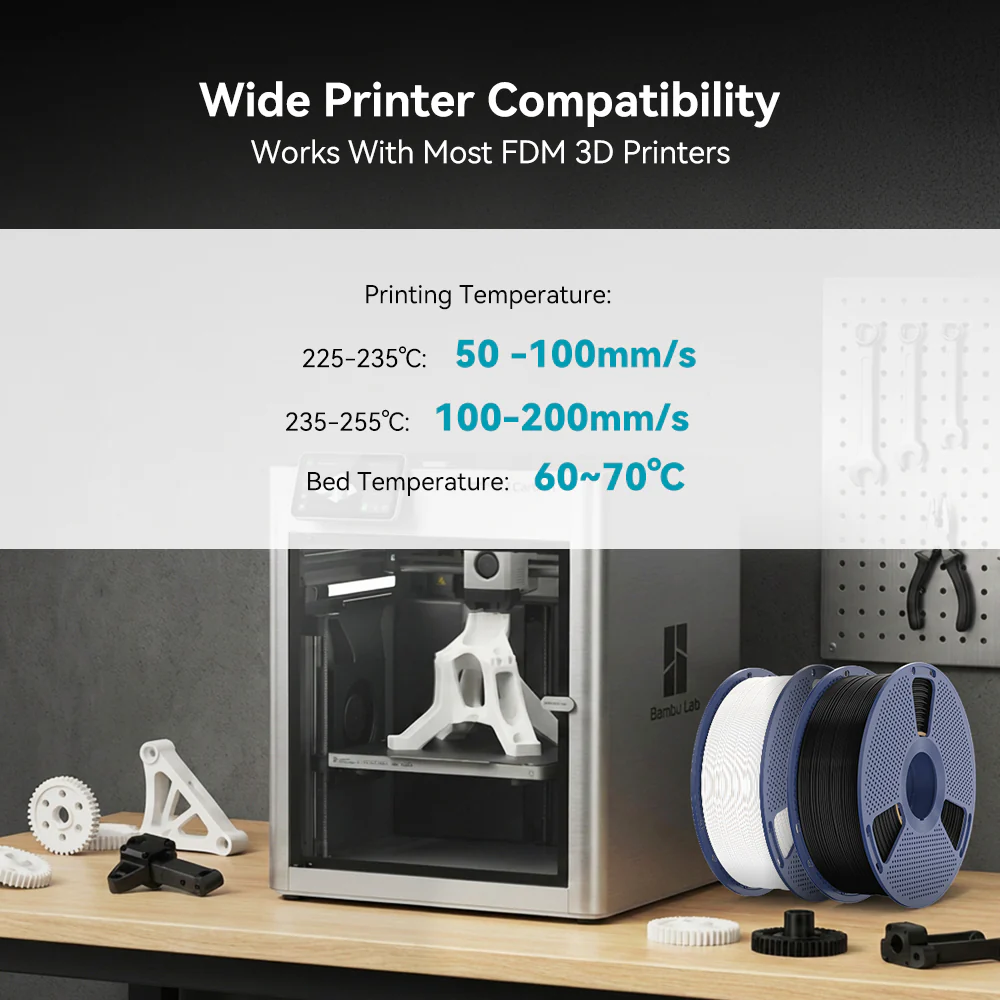 E ABS(Easy ABS) 3D Printer Filament 1KG(p.s.: For New Refill Spool is 0.9kg) - Image 6