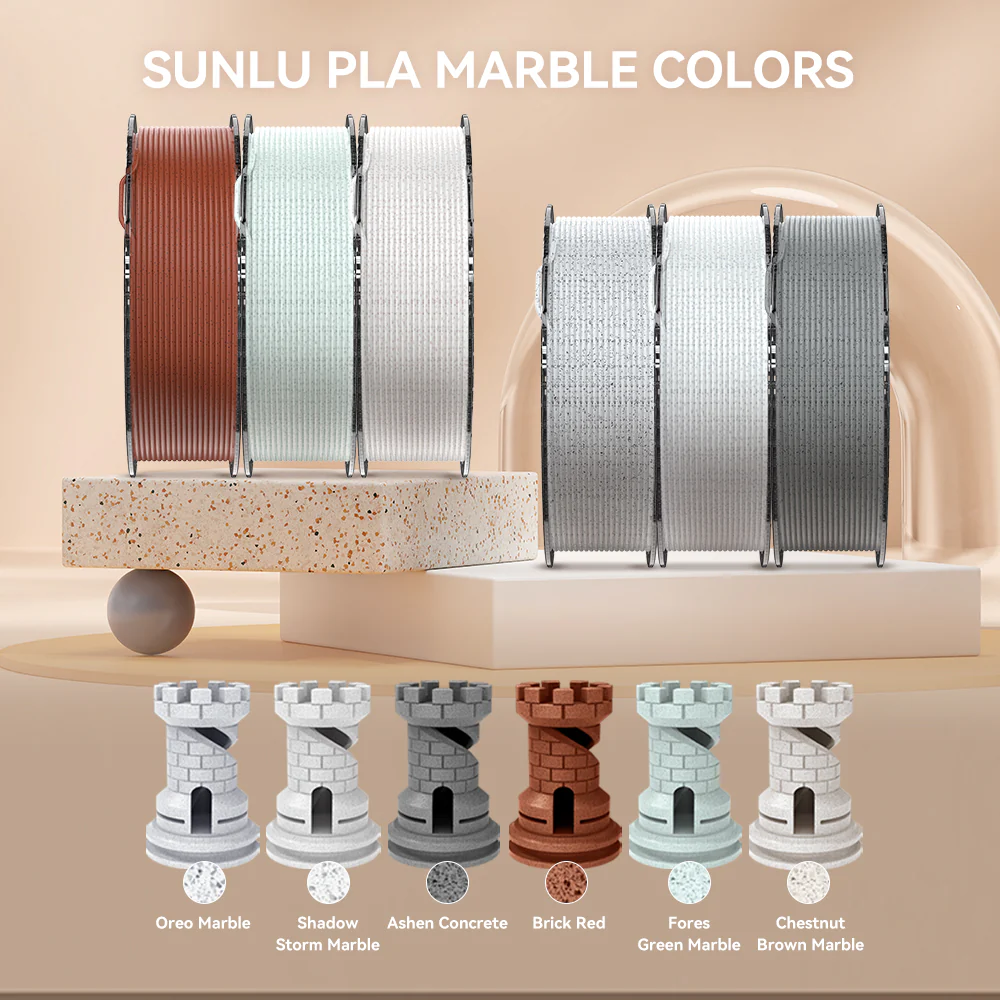 [MOQ: 3KG] High Speed PLA Marble 3D Printer Filament 1KG - Image 4