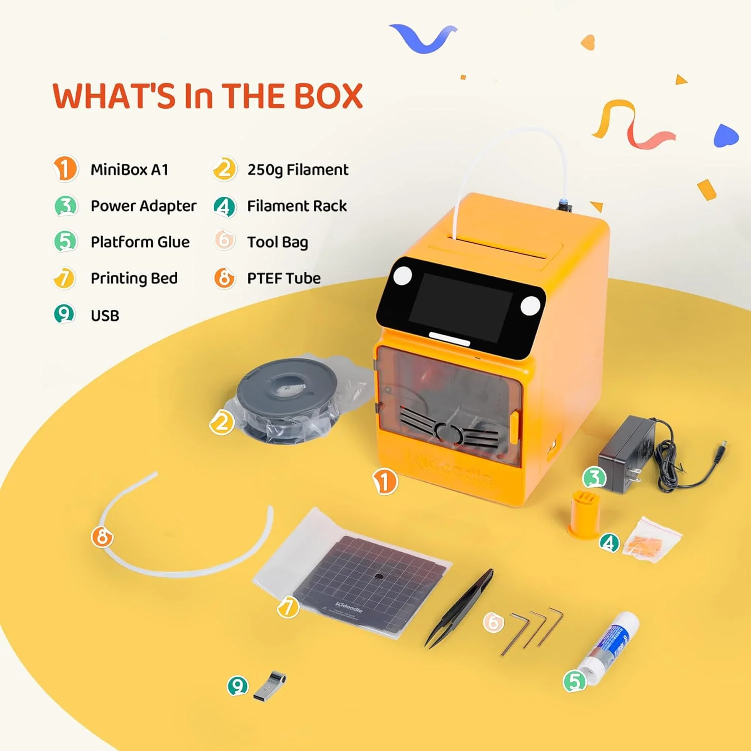 Kidoodle MiniBox A1: 3D Printer for Kids, Unleash Creativity with Kidoodle, 600mm/s High Speed, AutoLiv/Design Safe for Kids/5" Touch Screen, Wi-Fi/App Control, Easy to Install at Home/School - Image 9