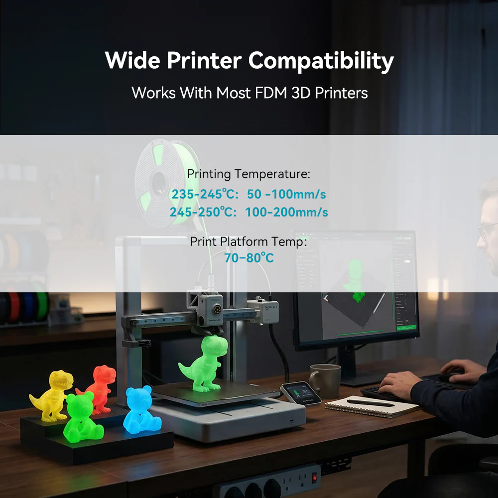 [MOQ: 3KG] PETG Glow in The Dark (Luminous) 3D Printer Filament 1KG - Image 6