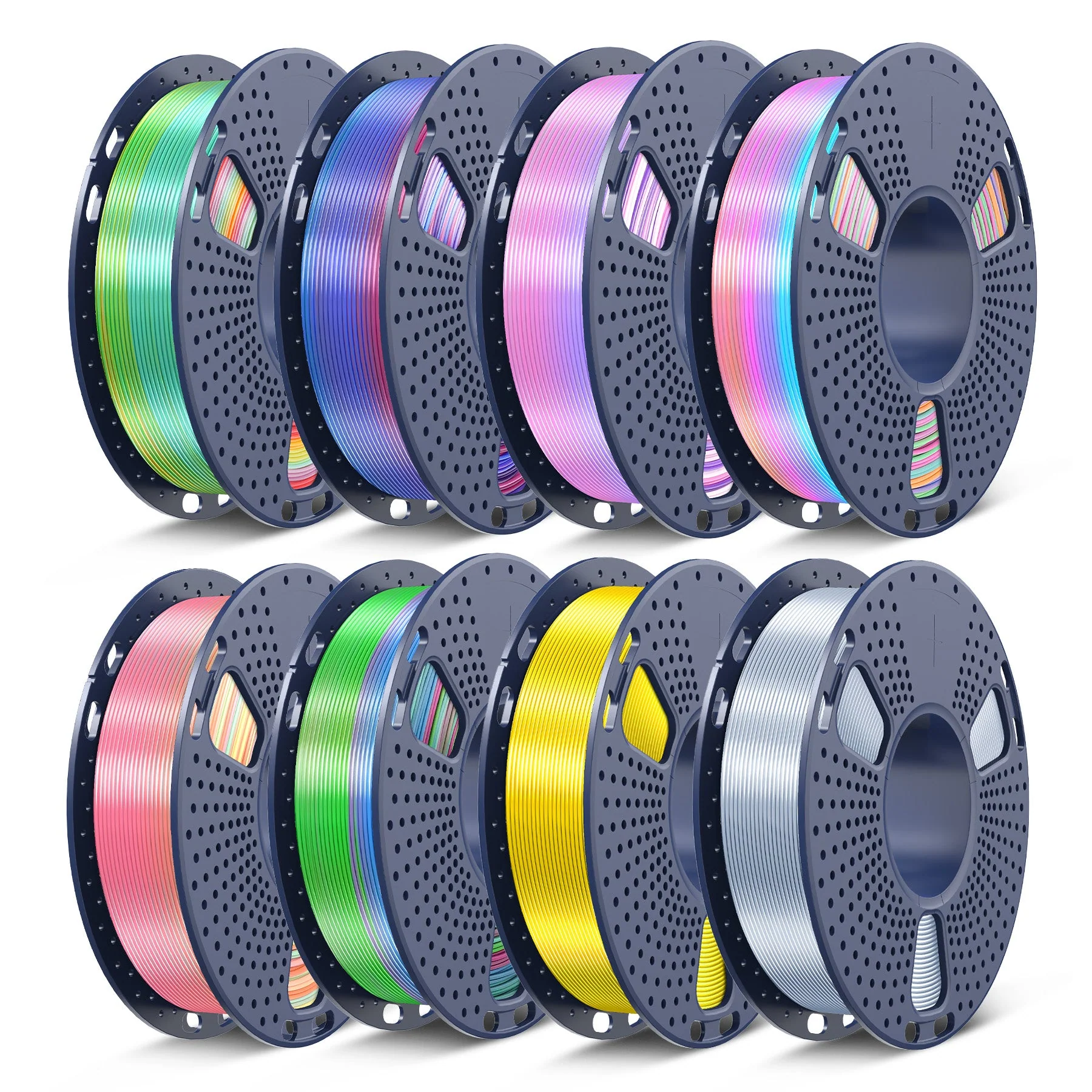 250g Spool PLA, PLA+, PLA+2.0, PLA Meta Multicolor Filament Bundle, 250g*8 Rolls - Image 16