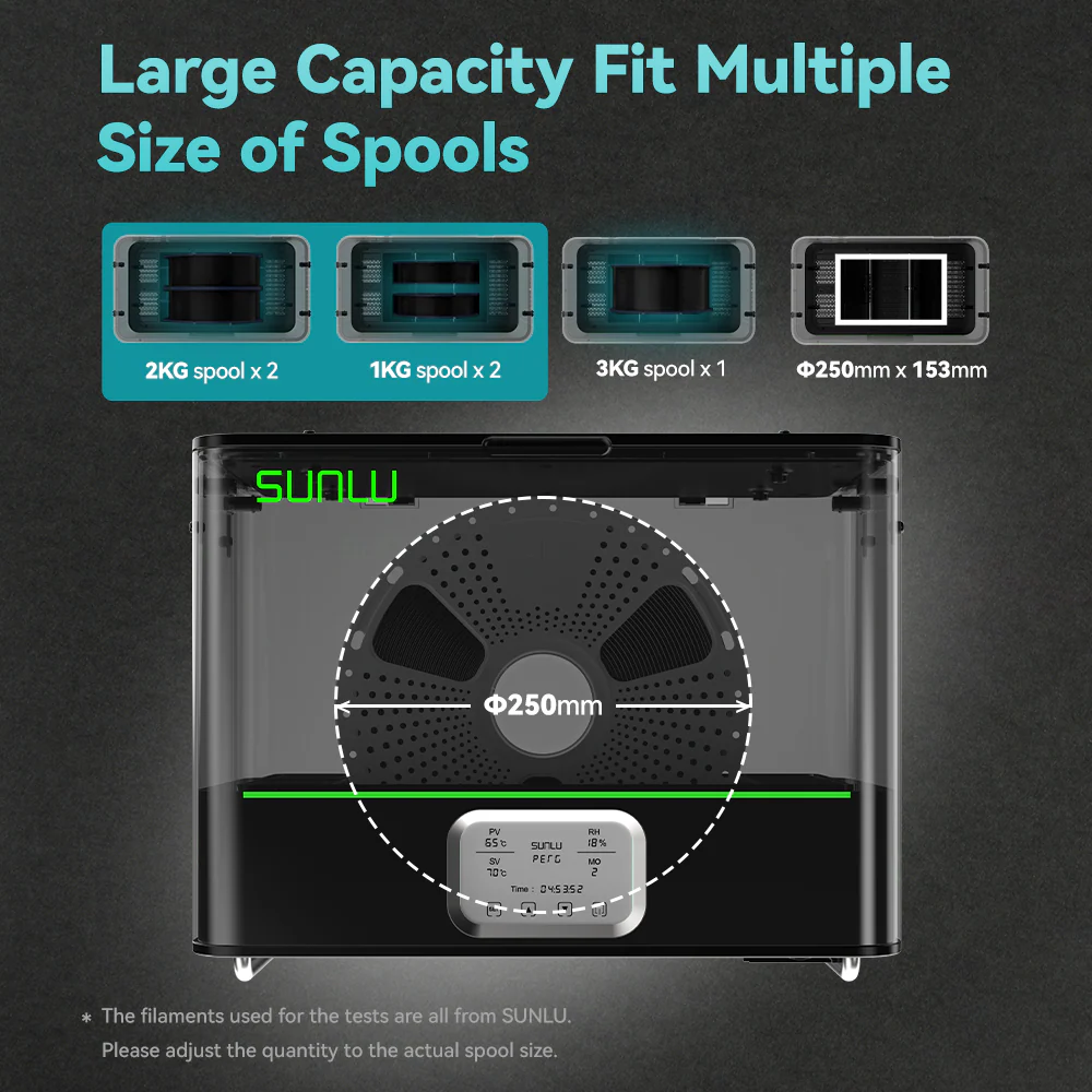 SUNLU FilaDryer E2, Up to 110℃, Professional Drying and Annealing, Born for Engineering 3D Printing Filaments - Image 9