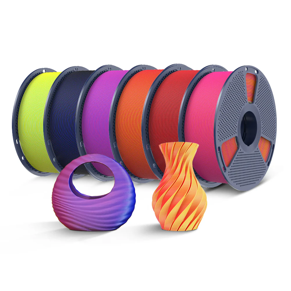SUNLU Matte PLA Dual-Color 3D Printer Esthenic Filament 1KG, Seamless Two-Tone Shifts & Soft Matte Finish - Image 11
