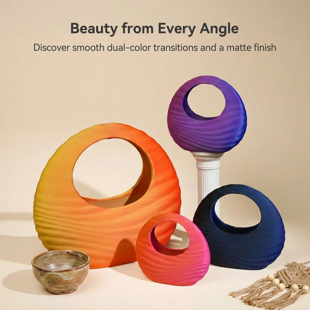 SUNLU Matte PLA Dual-Color 3D Printer Esthenic Filament 1KG, Seamless Two-Tone Shifts & Soft Matte Finish - Image 6