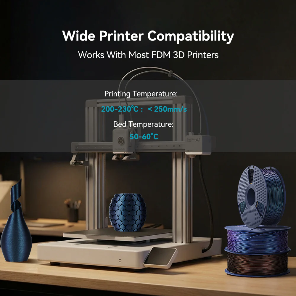 SUNLU PLA Galaxy 1KG, Color-Shifting PLA Esthenic Filament, Sparkling Ultrafine Pearlescent Powder - Image 6